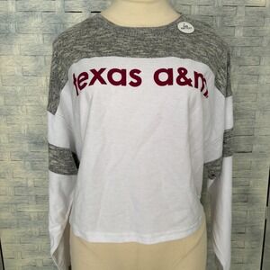 Texas‎ A&M Aggies Women's Long Sleeve Sweatshirt Shirt Maroon White Gray